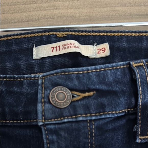 Levi’s Dark Blue 711 Skinny Filiforme Jeans - Picture 4 of 4